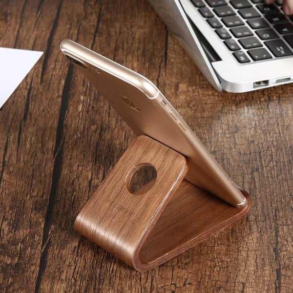 Wooden Phone Holder Stand Station Dock For Iphone Models Fashion