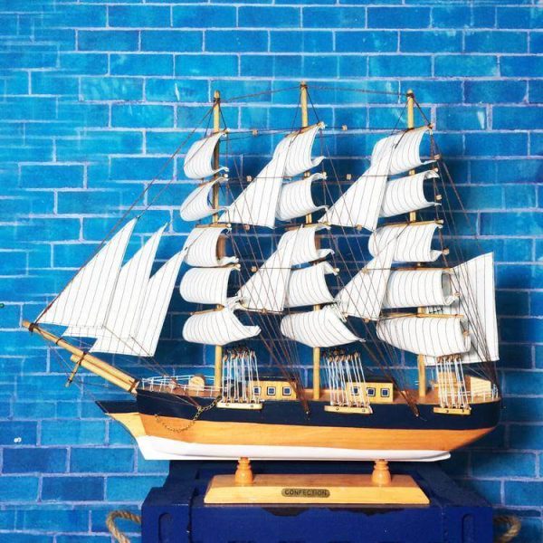 Wooden Sailing Ship Nautical Decor Cheap - Image 4