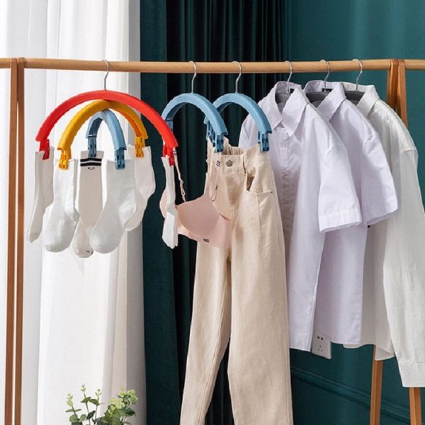 Three-Layer Rotating Cloth Hangers with Clips Cheap - Image 2