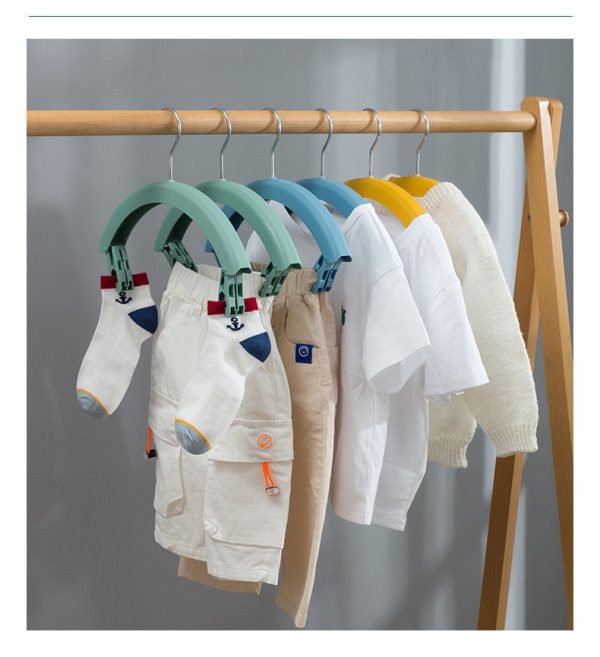 Three-Layer Rotating Cloth Hangers with Clips Cheap - Image 5