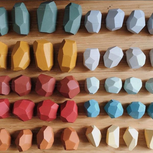 Colorful Wooden Stone Kids Intelligent Stacking Game Fashion - Image 4