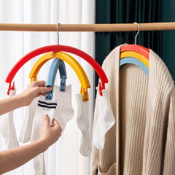 Three-Layer Rotating Cloth Hangers with Clips Cheap