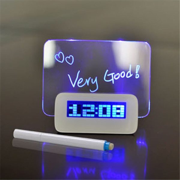 Message Board LED Digital USB Alarm Clock For Sale - Image 2